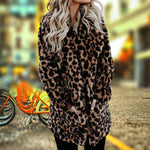 Annika Leopard Print Faux Fur Coat
