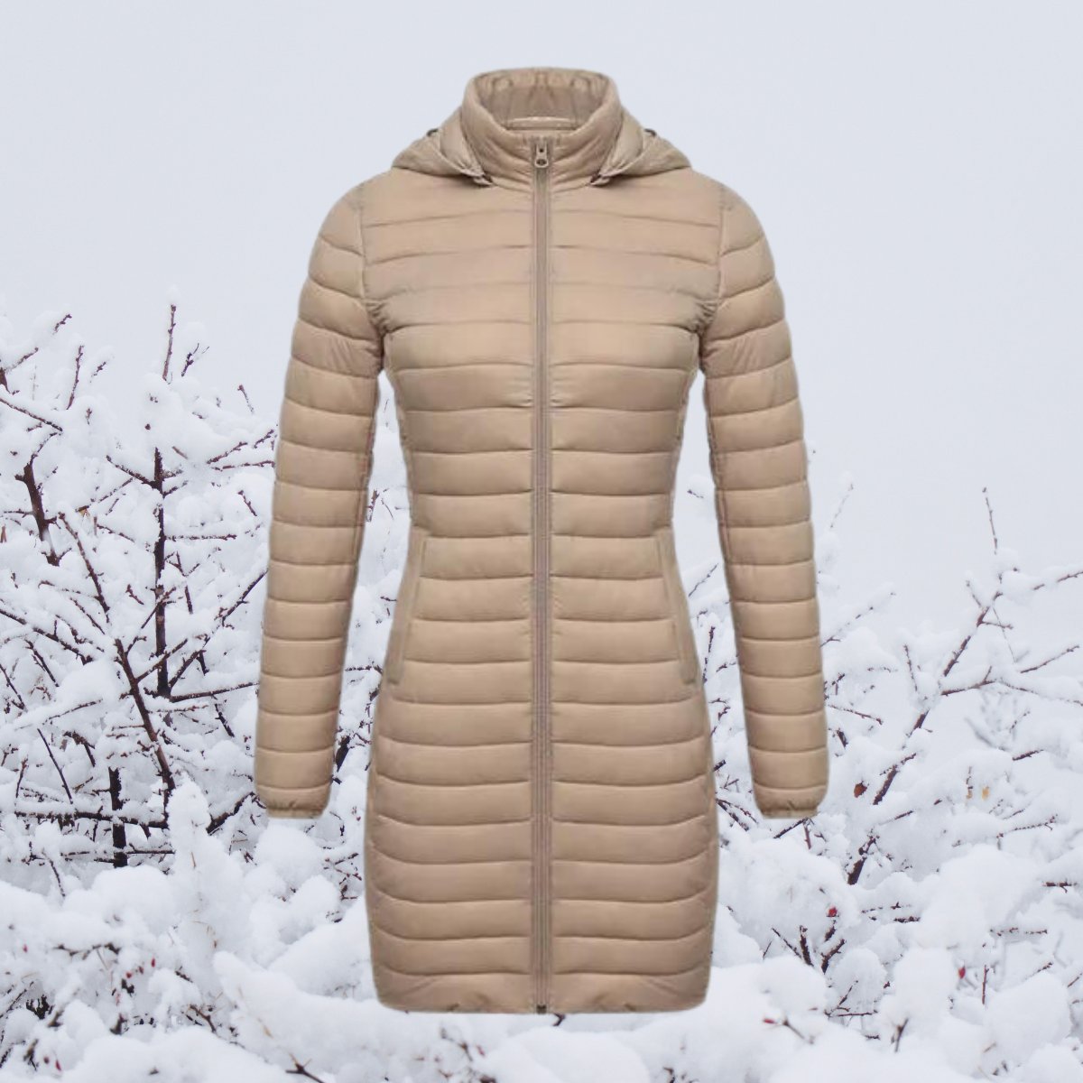 Greta Ultra-Light Long Quilted Hooded Parka