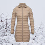 Greta Ultra-Light Long Quilted Hooded Parka