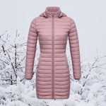 Greta Ultra-Light Long Quilted Hooded Parka
