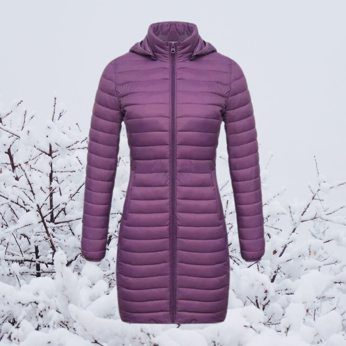 Greta Ultra-Light Long Quilted Hooded Parka