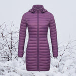 Greta Ultra-Light Long Quilted Hooded Parka