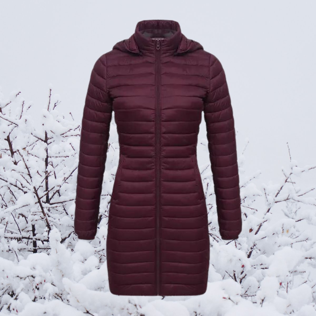 Greta Ultra-Light Long Quilted Hooded Parka