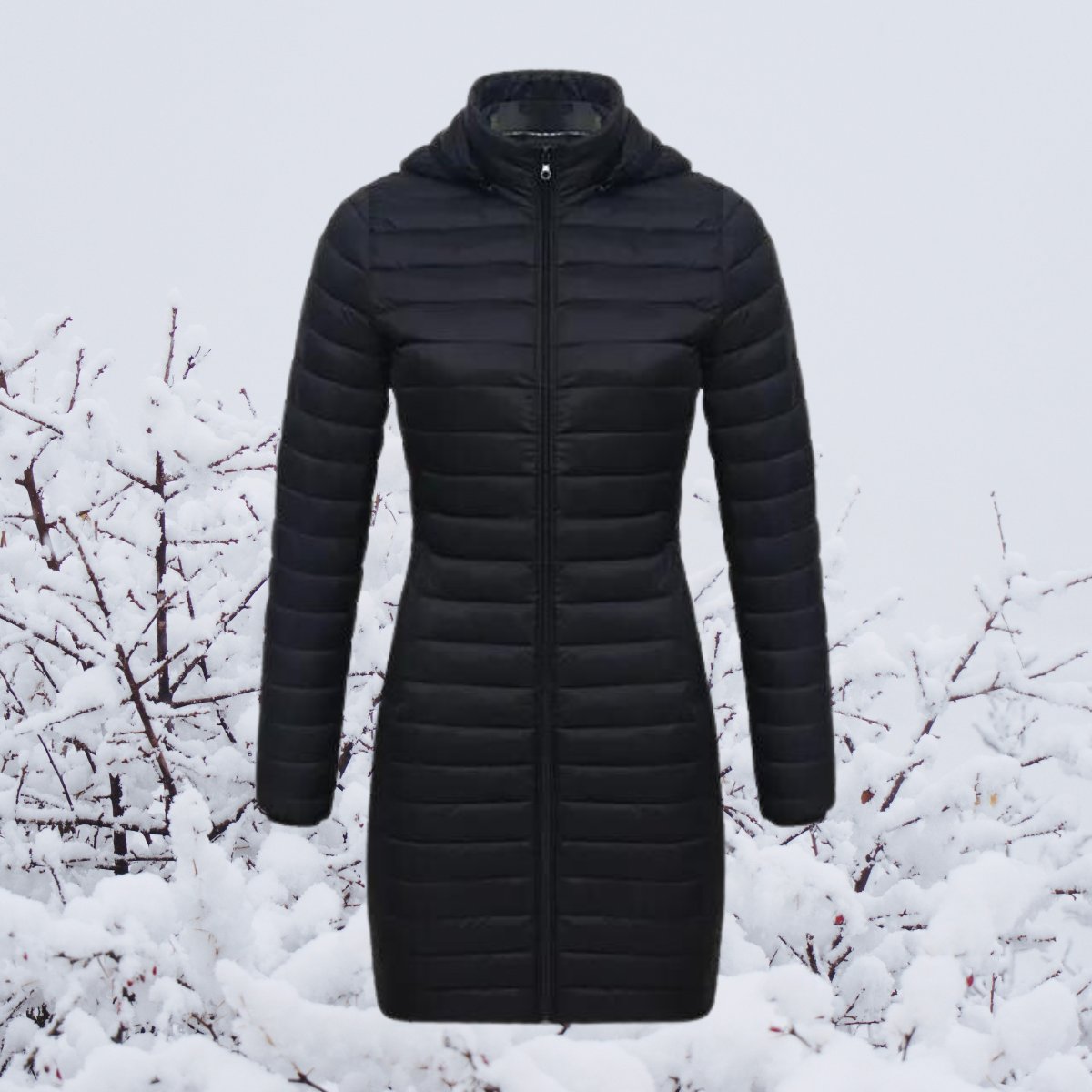 Greta Ultra-Light Long Quilted Hooded Parka