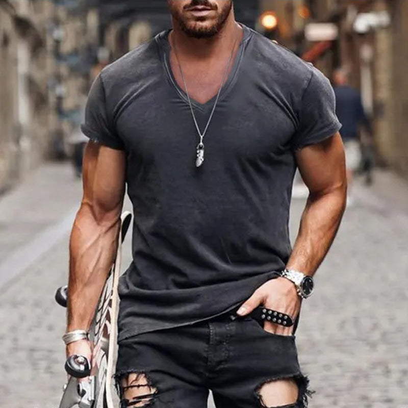 Alexander Deep V-Neck Casual T-Shirt