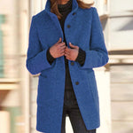 Marlene Stand Collar Wool Coat