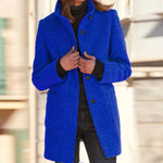 Marlene Stand Collar Wool Coat