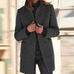 Marlene Stand Collar Wool Coat