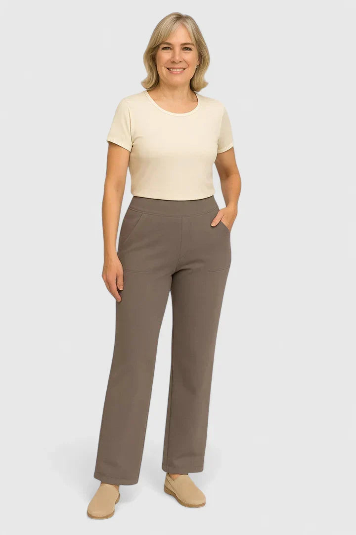 Nadine Wide-Leg Lounge Pants with Stretch Waistband
