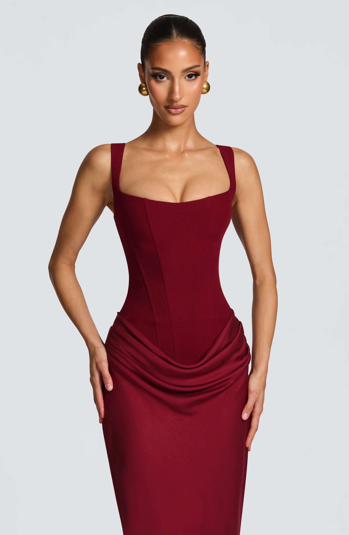 Ashley | Sleeveless Bodycon Maxi Wedding Guest Dress
