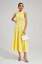 Caroline | Sleeveless Lace Midi Wedding Guest Dress