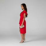Florence Wrap Dress with V-Neck and Ruffle Sleeves