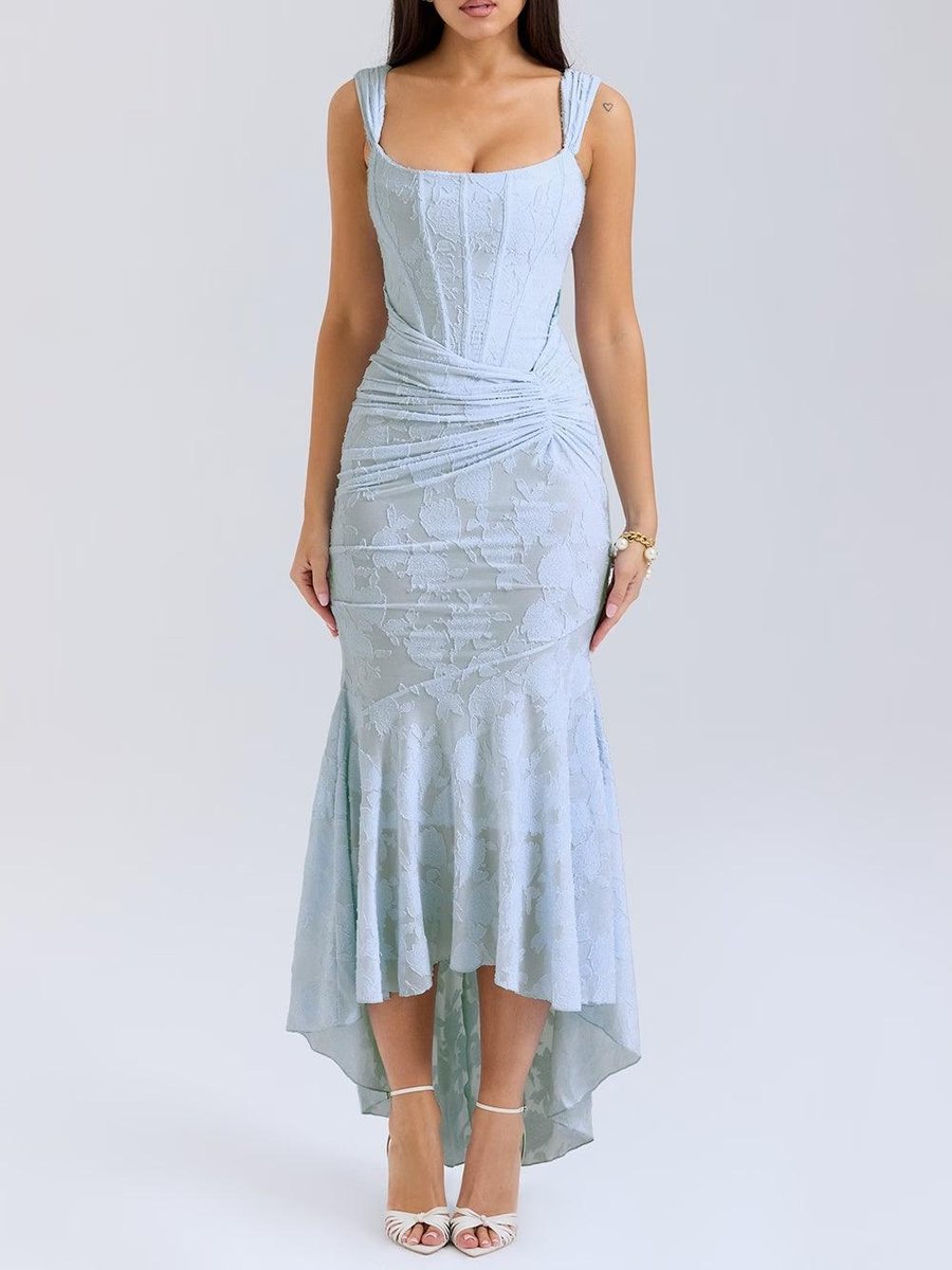 Rosie Corset Lace Jacquard Mermaid Dress