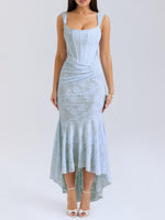 Rosie Corset Lace Jacquard Mermaid Dress