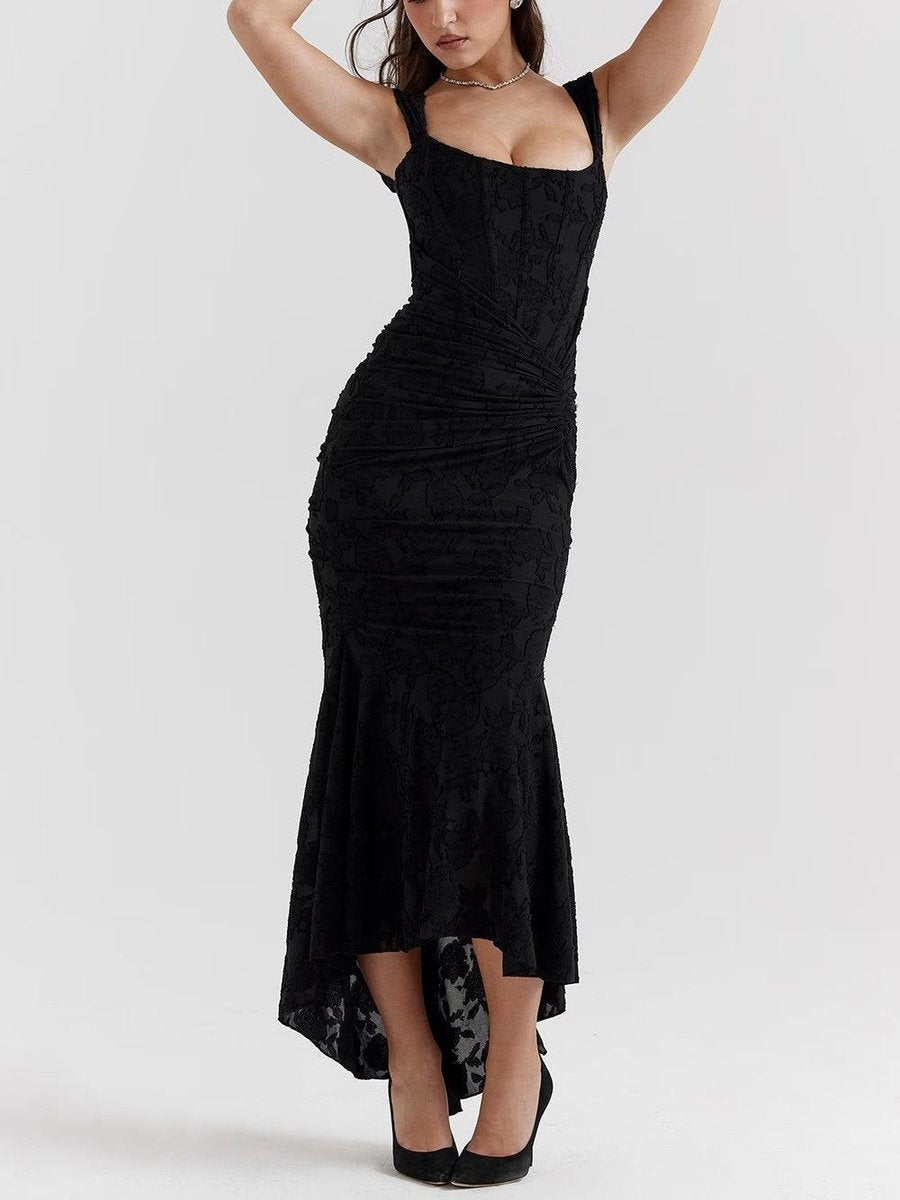 Rosie Corset Lace Jacquard Mermaid Dress