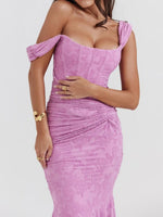 Rosie Corset Lace Jacquard Mermaid Dress
