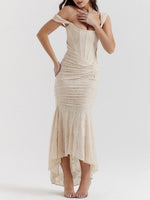 Rosie Corset Lace Jacquard Mermaid Dress