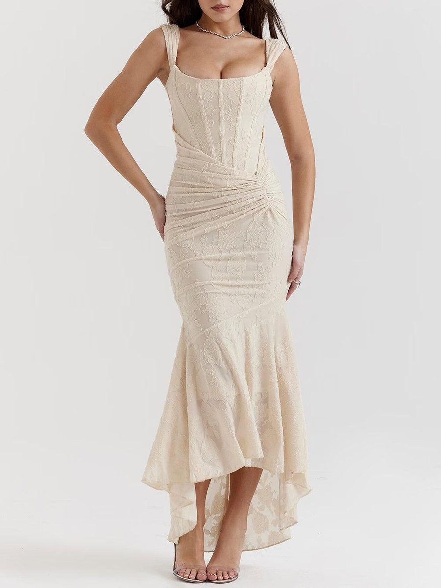 Rosie Corset Lace Jacquard Mermaid Dress
