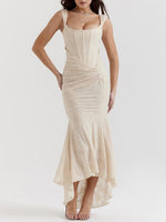 Rosie Corset Lace Jacquard Mermaid Dress