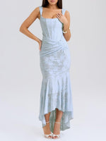 Rosie Corset Lace Jacquard Mermaid Dress