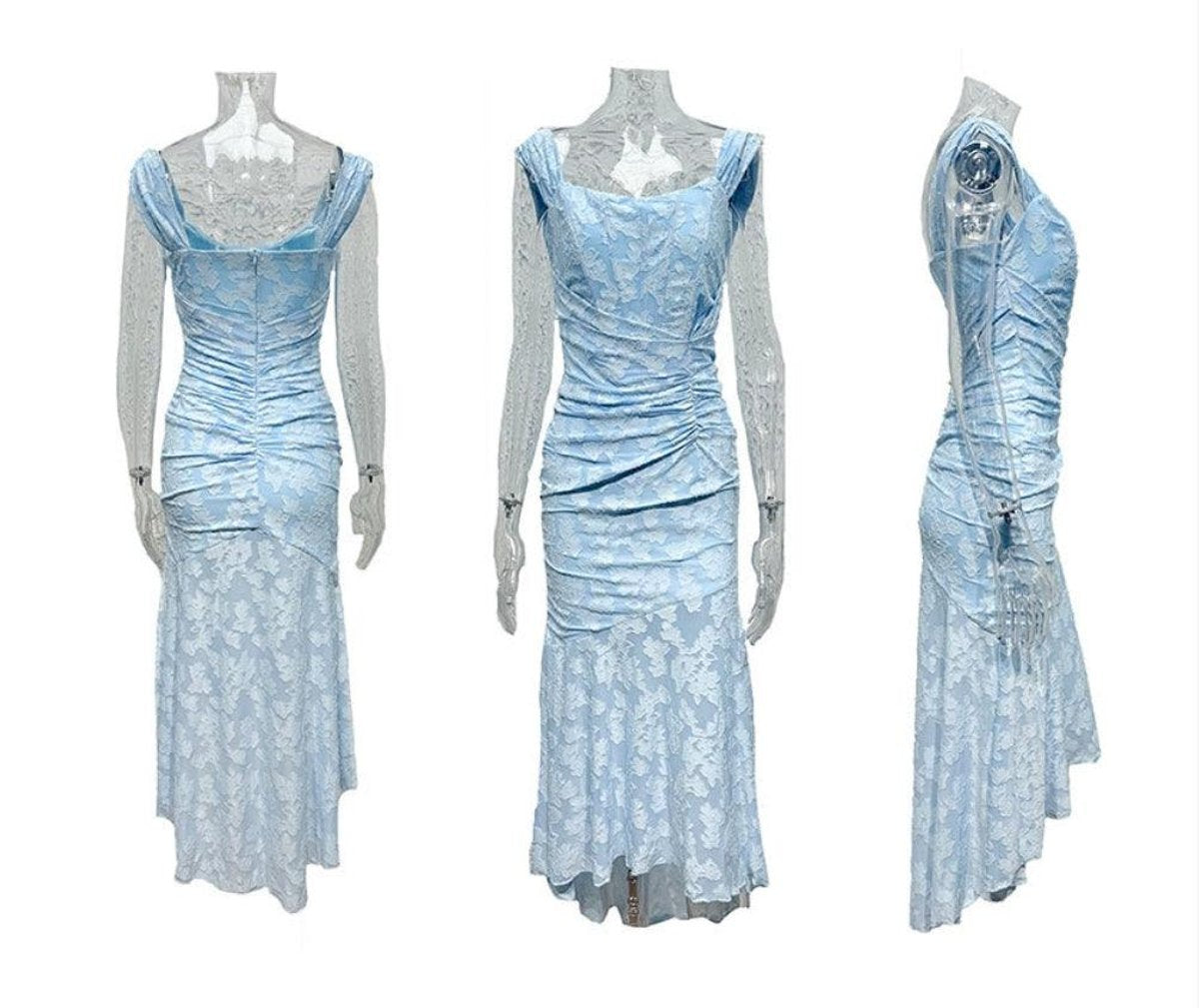 Rosie Corset Lace Jacquard Mermaid Dress