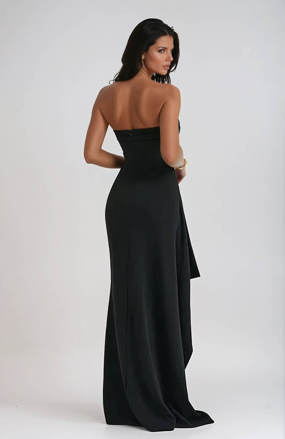 Claudia Strapless Slit Maxi Dress