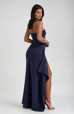 Claudia Strapless Slit Maxi Dress