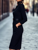 Jana Belted Wrap Midi Dress