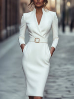 Jana Belted Wrap Midi Dress