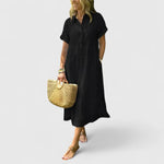 Maja Relaxed Striped Shirt Midi Dress