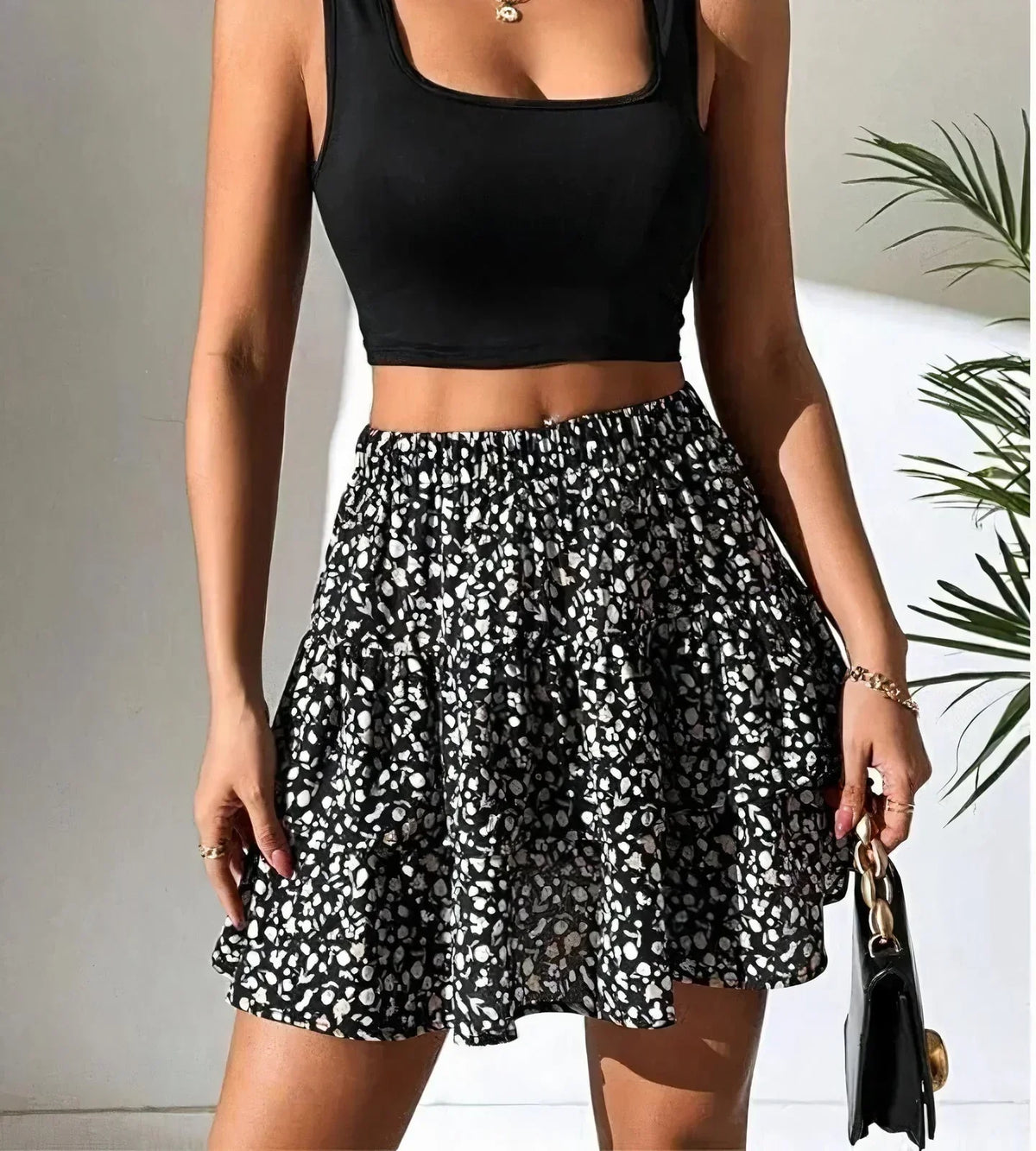 Nicole Skirt-Style Spring Mini Dress